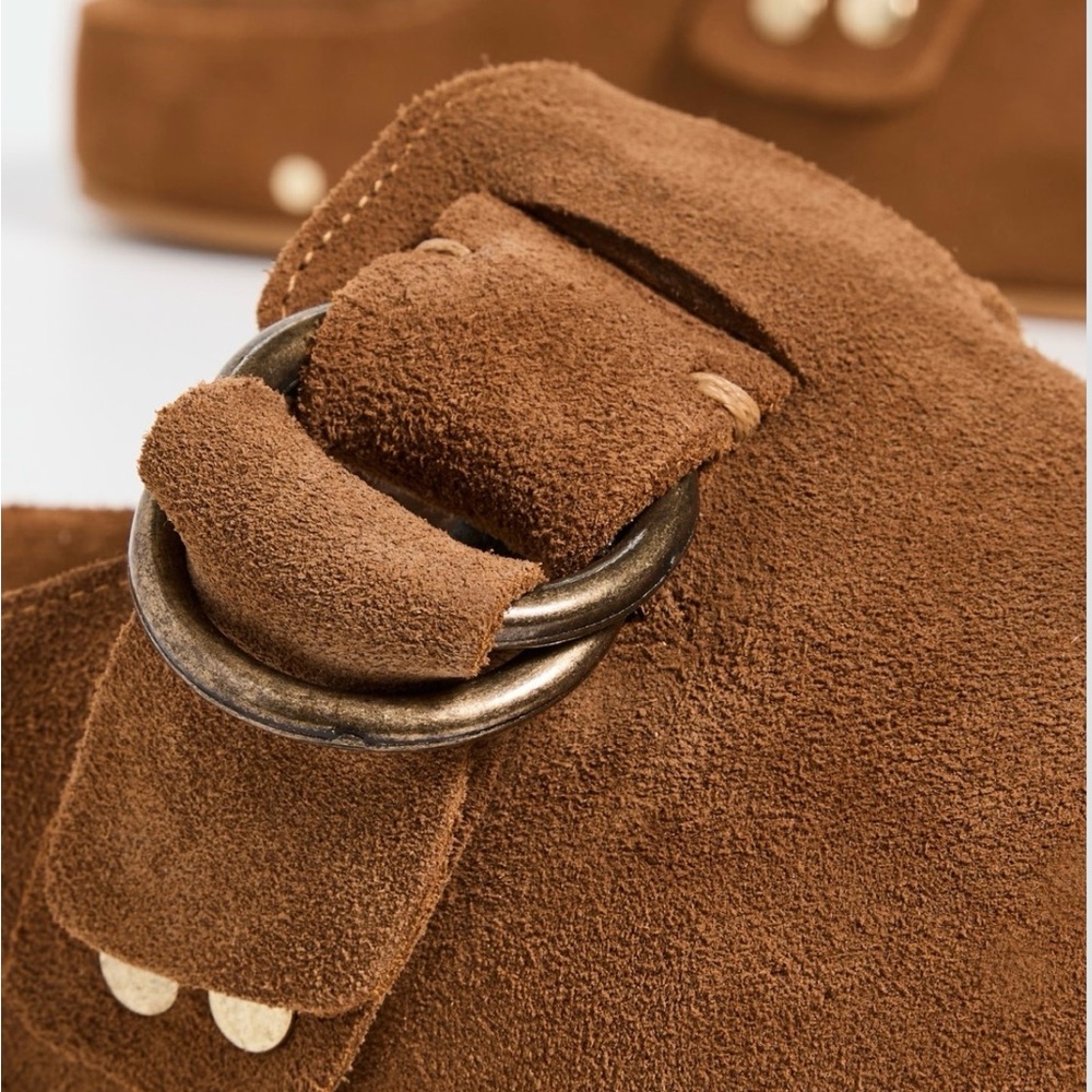 NWB - BEEK Suede Mule Slide in Chestnut - Size 6 - Picture 5 of 6